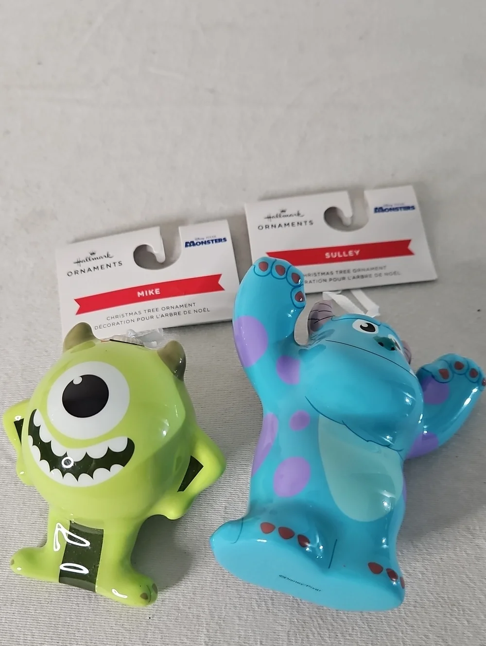 Pair Of Hallmark Disney Pixar Monsters IncDecoupage Ornaments